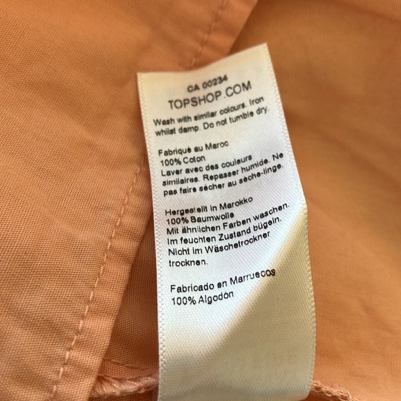 Topshop Poplin Ruffle 100% Cotton Mini Dress - Picture 11 of 13